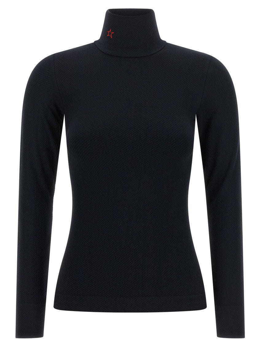 Black Solid Turtle Neck Top 1