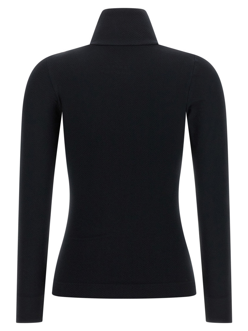 Black Solid Turtle Neck Top 2