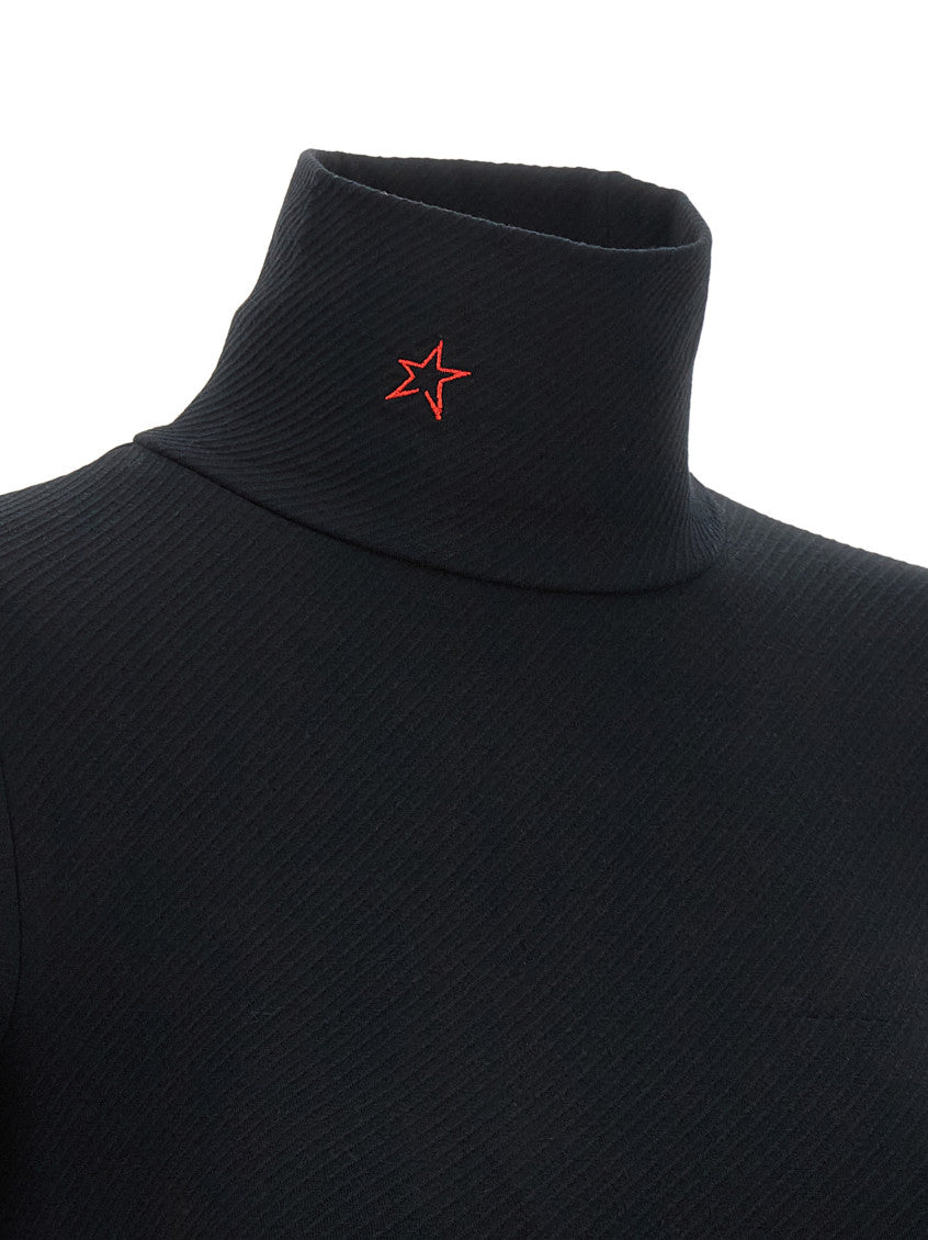 Black Solid Turtle Neck Top 4