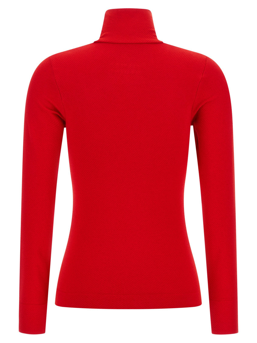 Red Knitted Turtle Neck Sweater 2