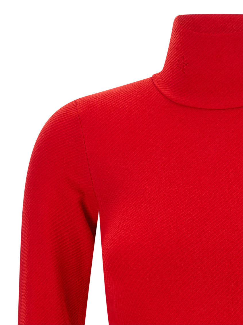 Red Knitted Turtle Neck Sweater 3