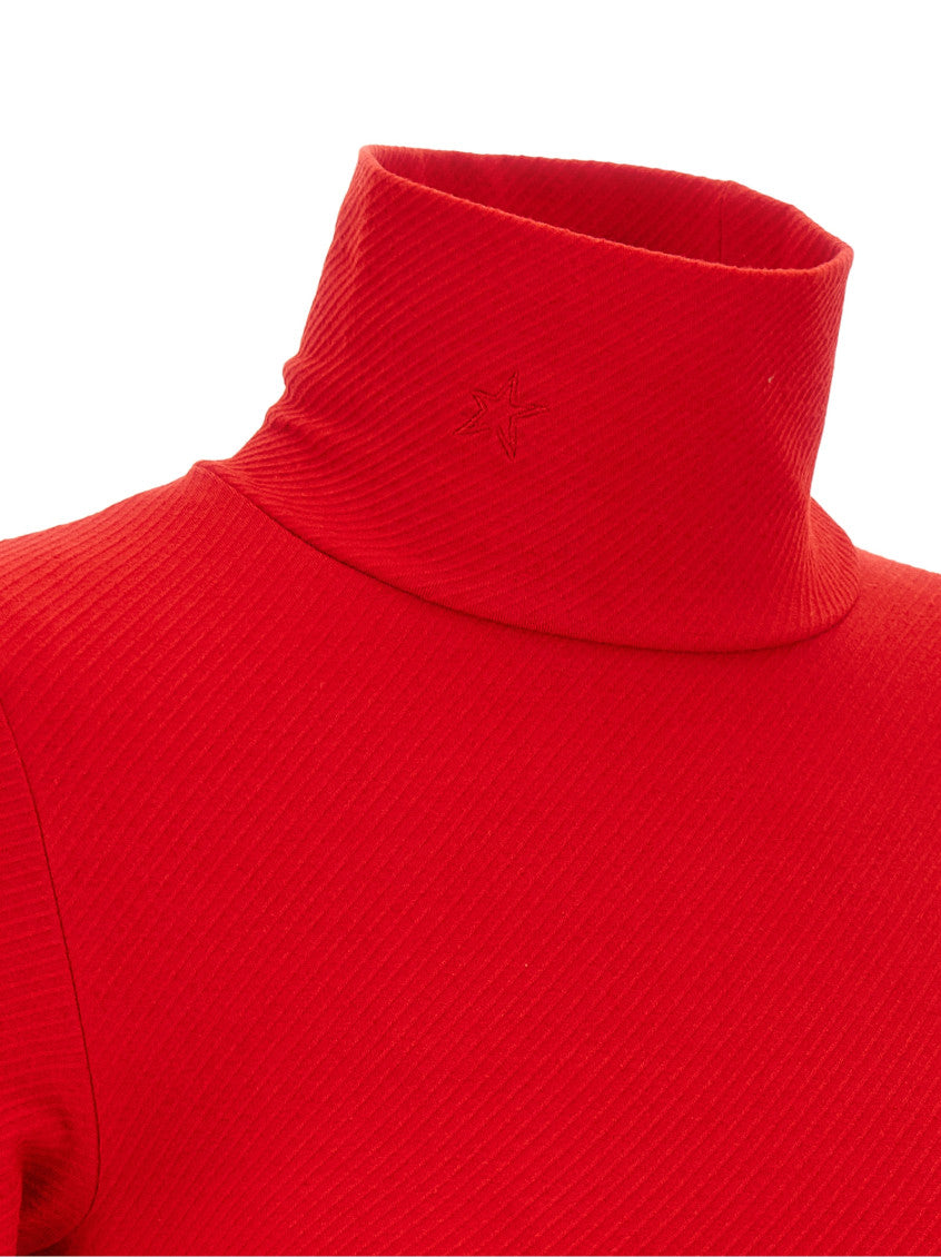 Red Knitted Turtle Neck Sweater 4