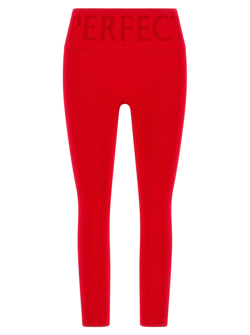 Red High Waist leggings 1