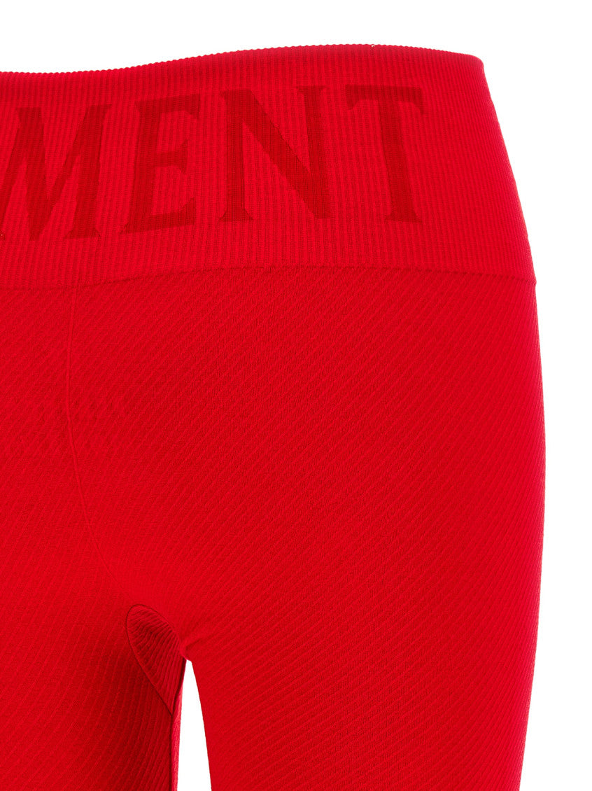 Red High Waist leggings 4