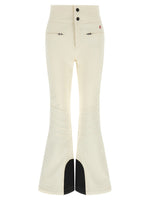 White Flared Flat Front Pants 1