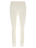 White Lyocell Textured Leggings 1