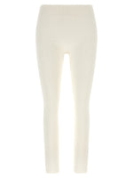 White Lyocell Textured Leggings 1