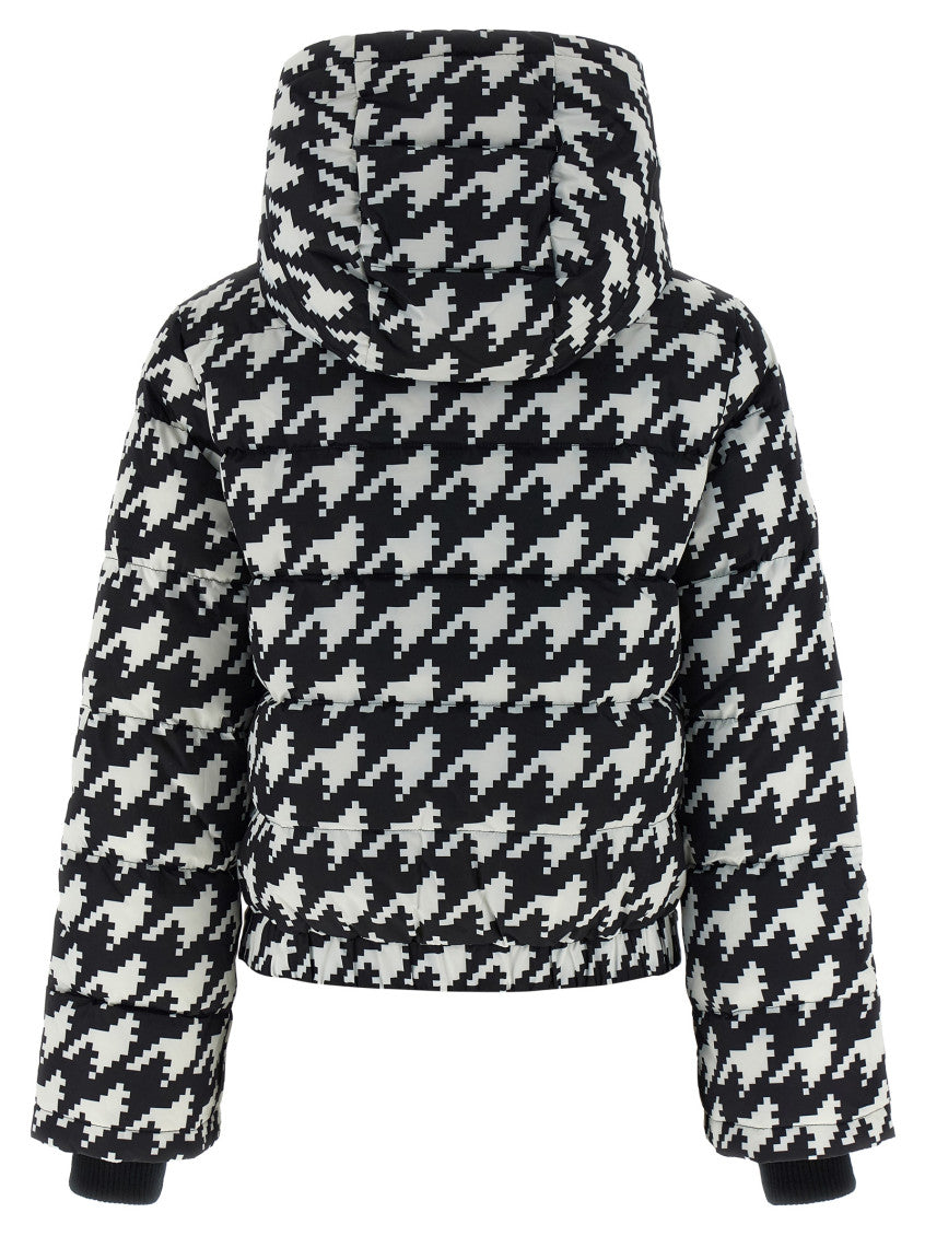 BlackWhite Houndstooth Hood Jacket 2