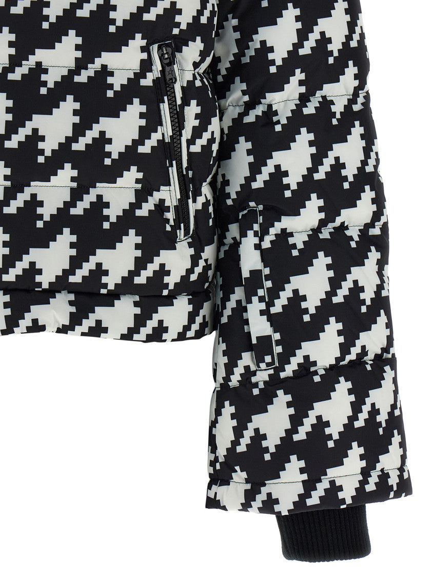 BlackWhite Houndstooth Hood Jacket 4