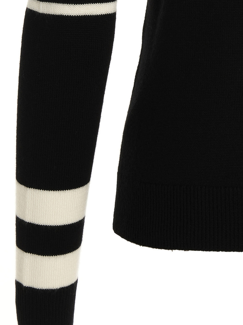Black and White Turtle Neck Sweater 4