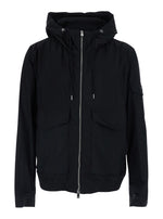 Black Solid Hood Jacket 1