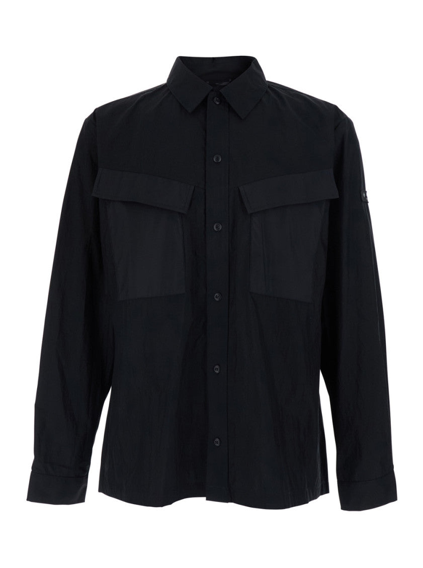 Black Regular Solid Overshirt 1