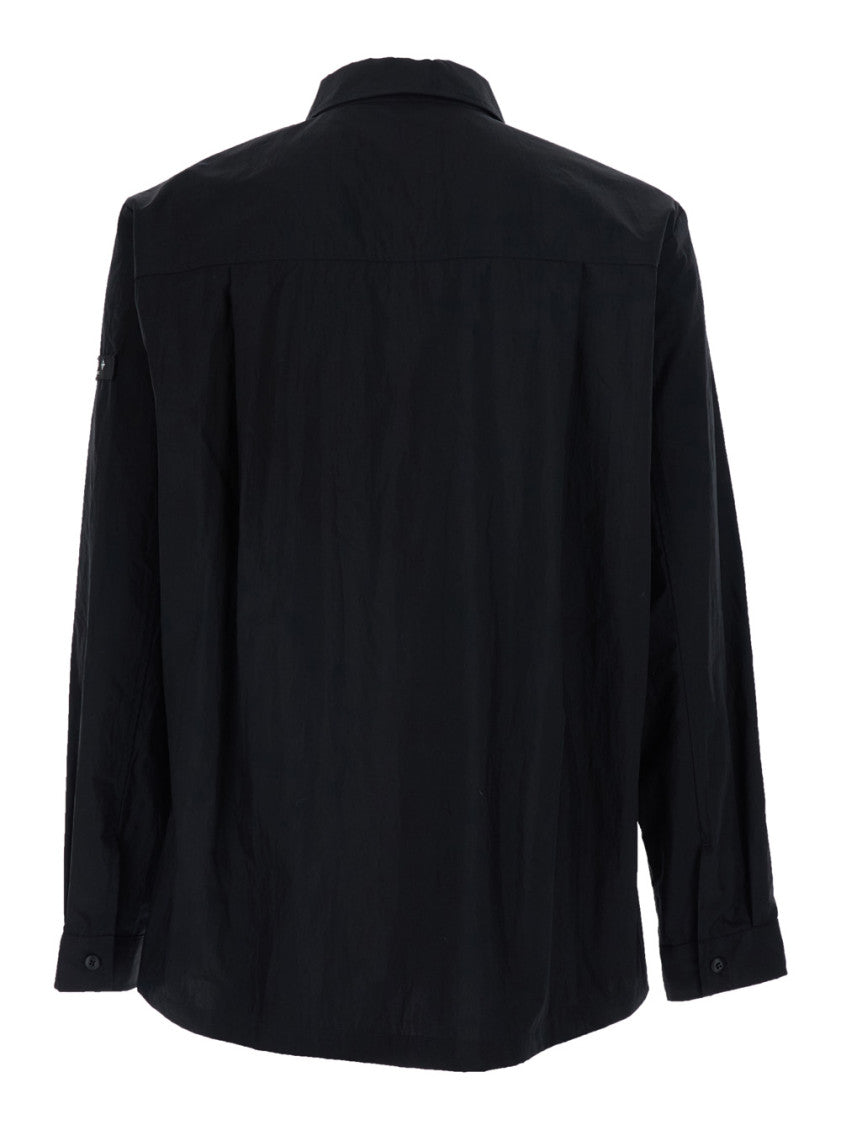 Black Regular Solid Overshirt 2