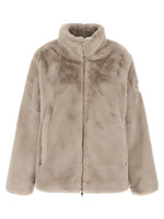 Beige Mock Collar Jacket 1