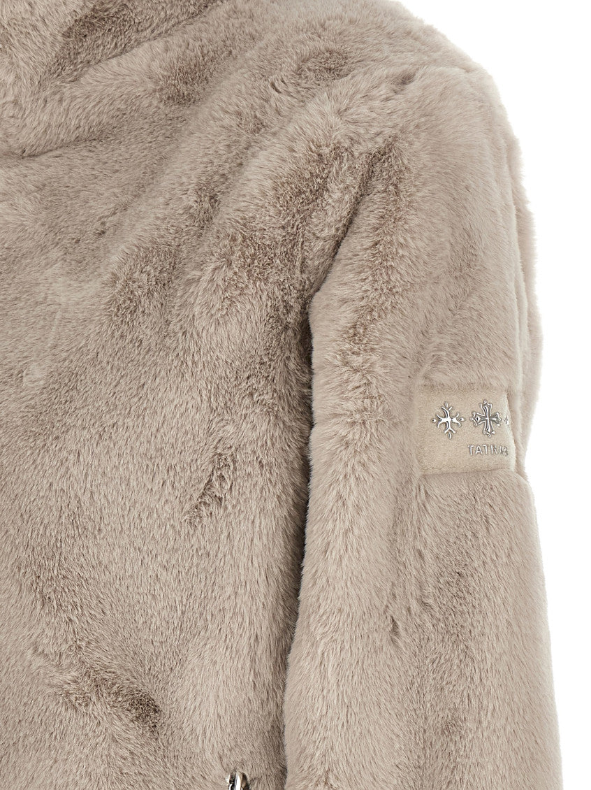 Beige Mock Collar Jacket 3