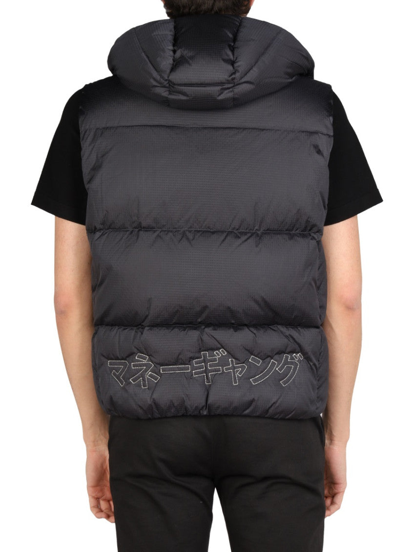 Black Hood Vest Jacket 4