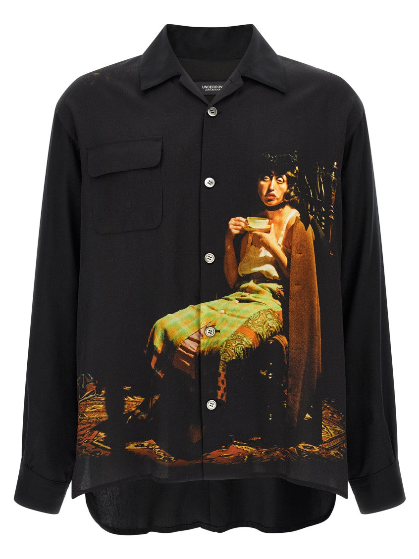 Black Graphic Print Shirt 1