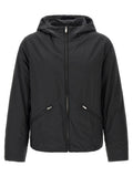 Black Solid Hood Jacket 1
