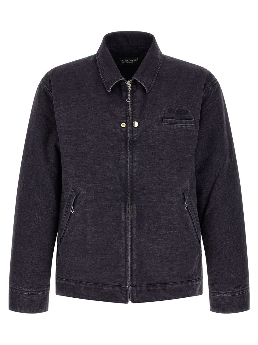 Dark Navy Shirt Collar Jacket 1