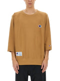 Beige Round Neck Sweatshirt 1