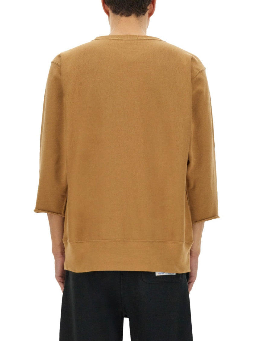 Beige Round Neck Sweatshirt 2