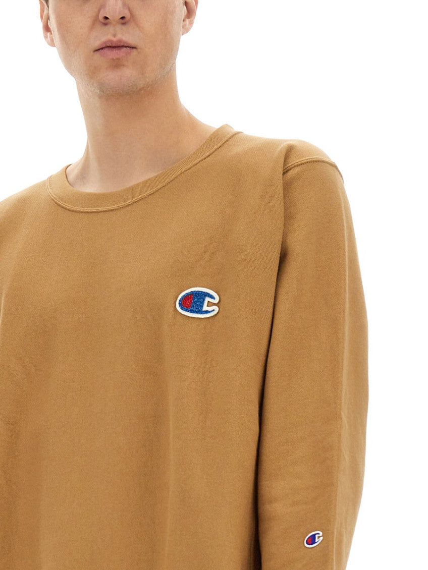 Beige Round Neck Sweatshirt 3