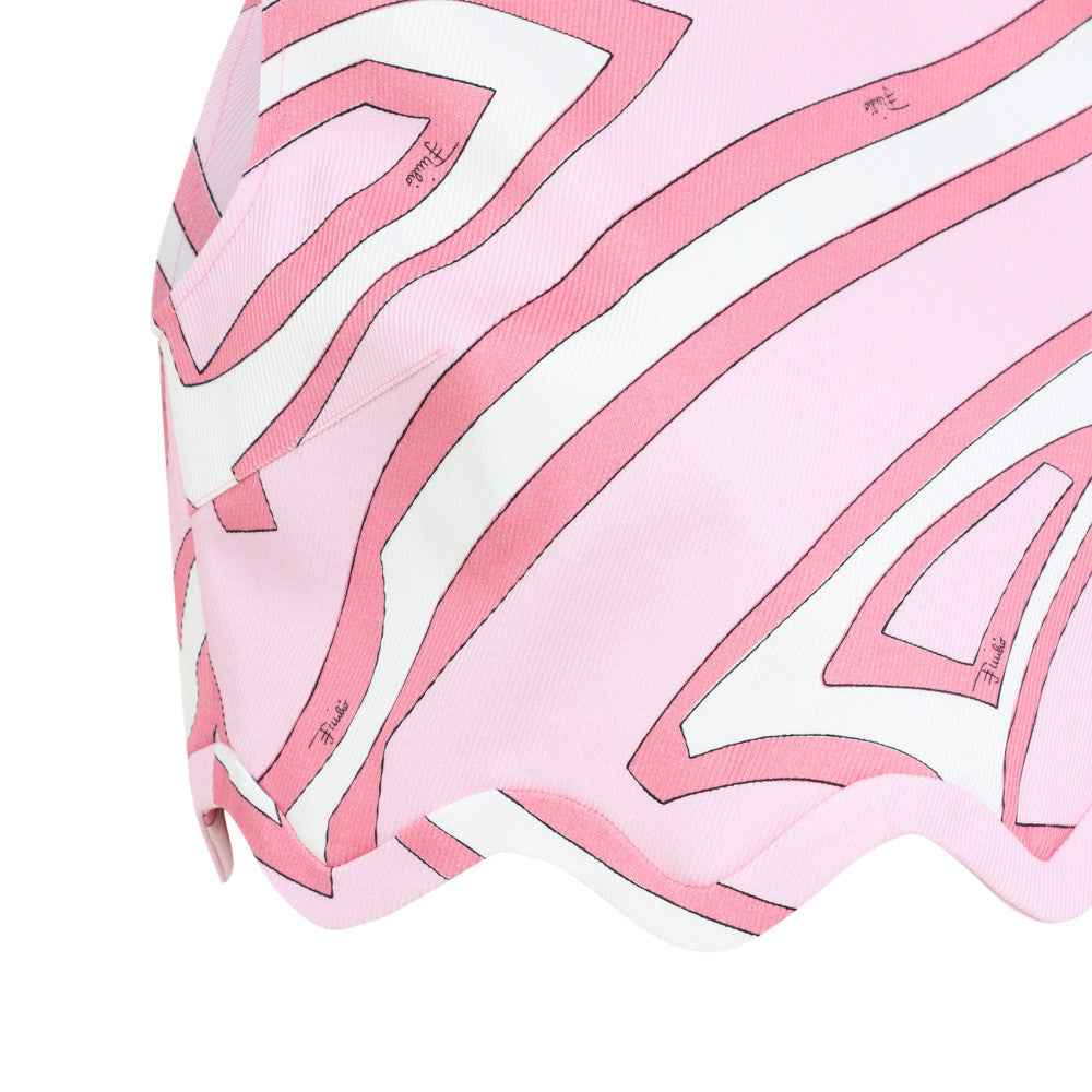 Pink Abstract Round Neck Top 3