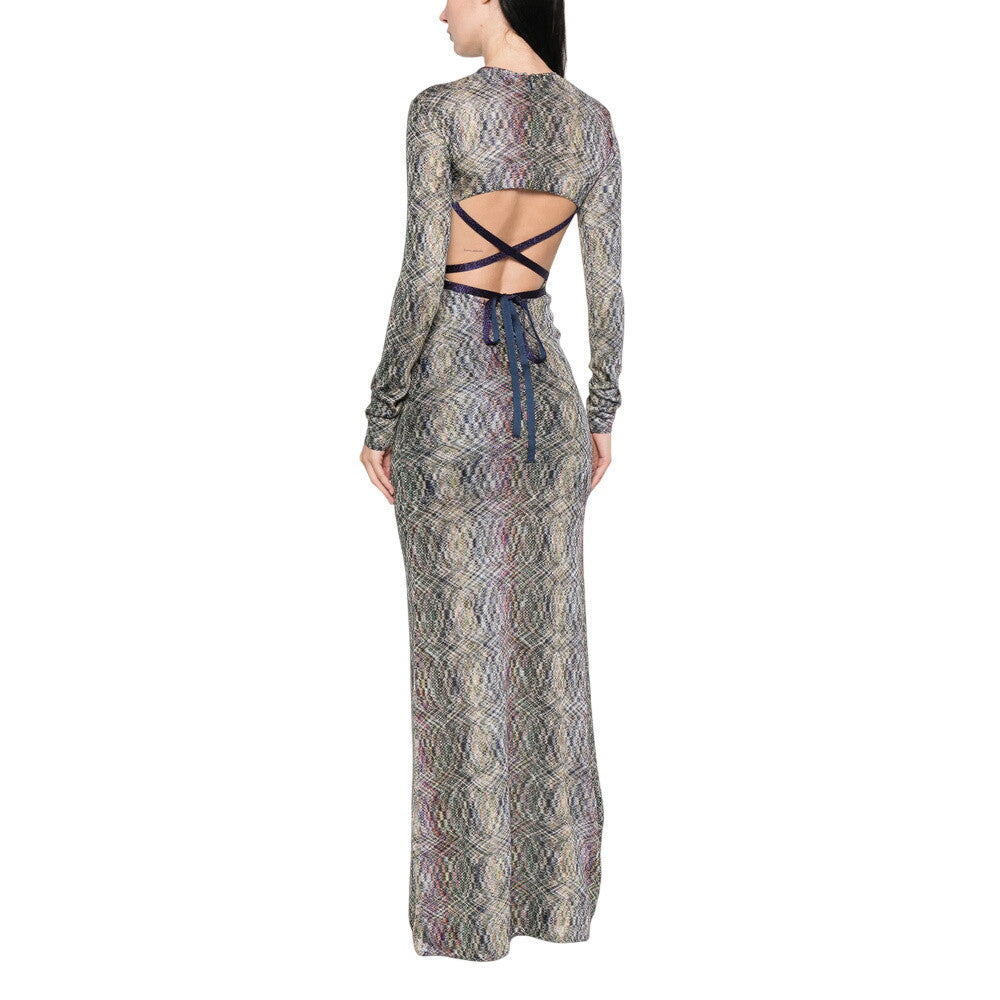 Grey Crew Neck Maxi Dress 2
