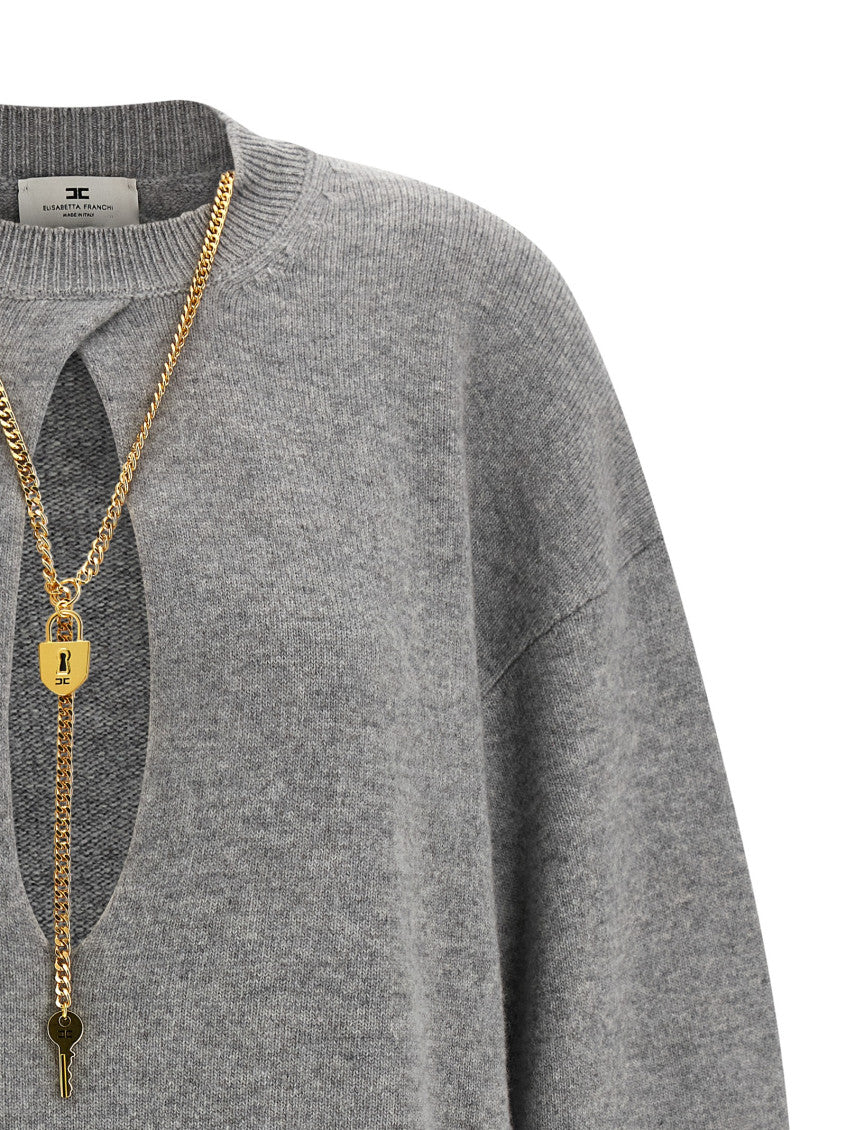 Grey Crew Neck Mini Dress 3