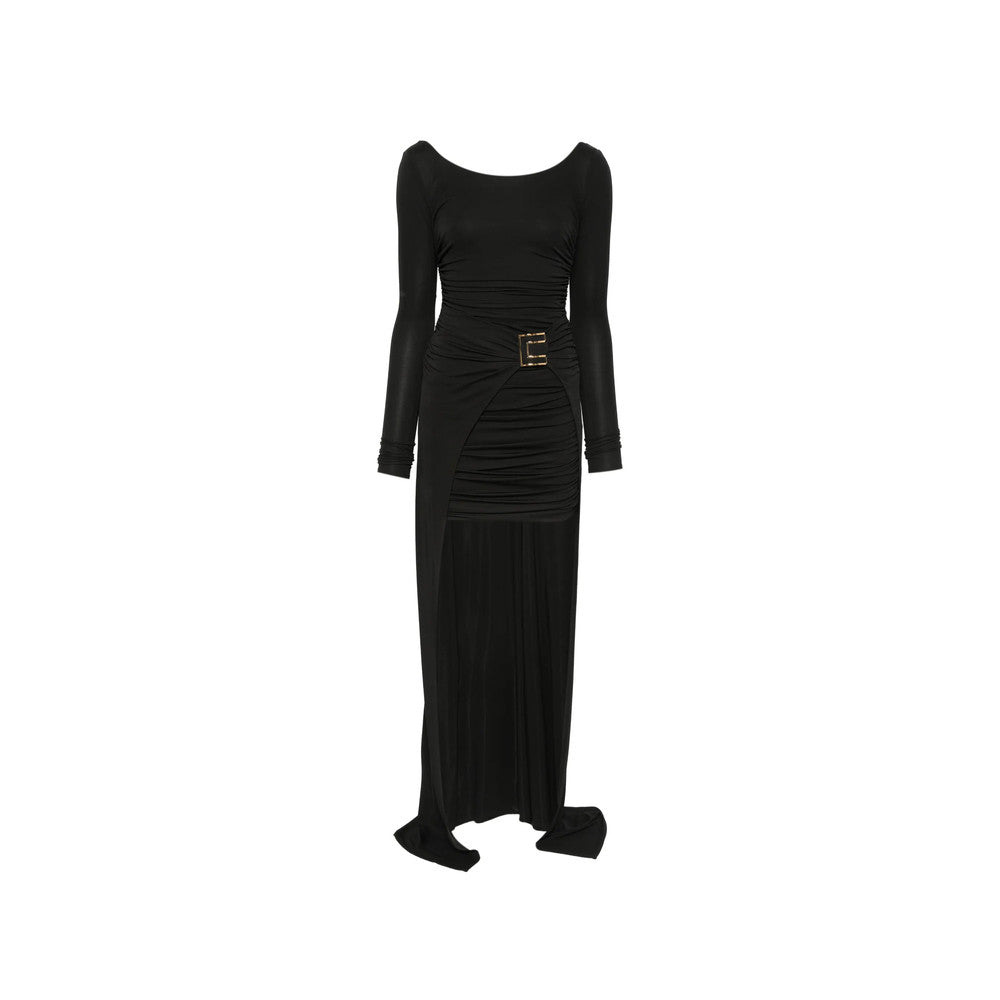 Black Boat Neck Mini Dress 4