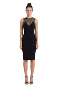 Black Round Neck Midi Dress 1