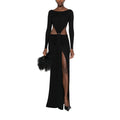 Black Boat Neck Maxi Dress 1
