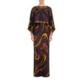 Multicolor Boat Neck Full Length Dress 1
