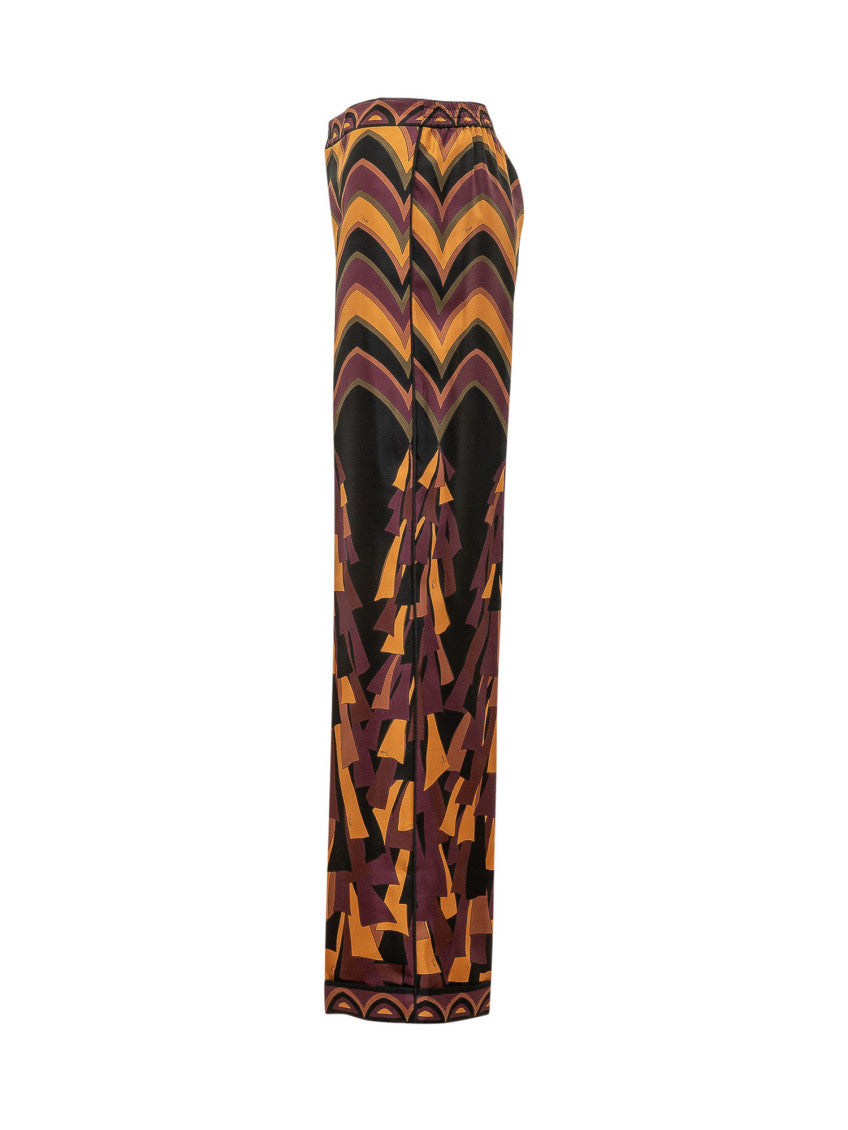 Multicolor Straight Flat Front Pants 3