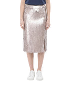 Pink Embellished Knee Length Skirt 1