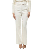 White Tailored Pleated Pants 1