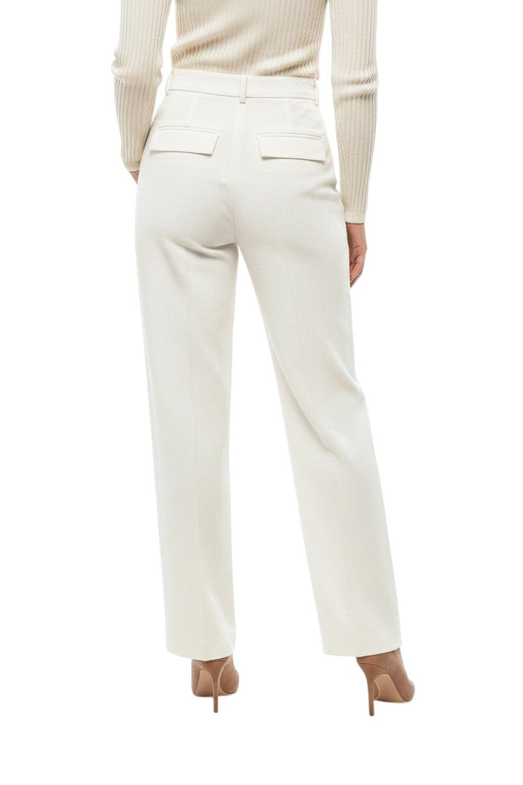 White Tailored Pleated Pants 2