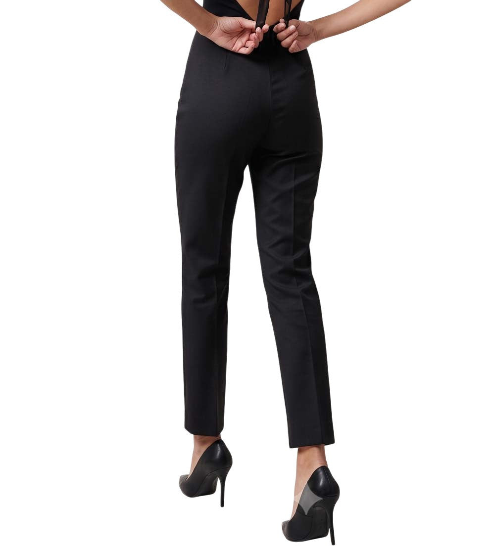 Black Skinny Flat Front Pants 2