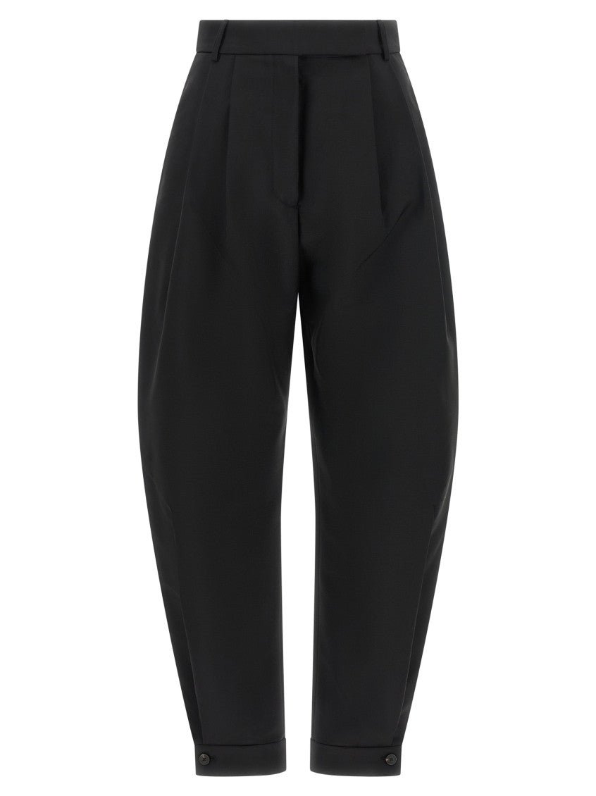 Black Tapered Pleated Pants 1