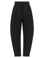 Black Tapered Pleated Pants 1