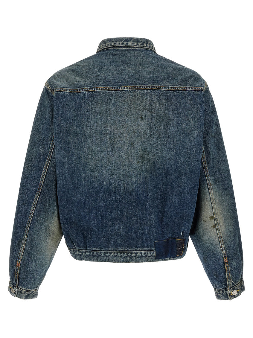 Navy Blue Distressed Jacket 2