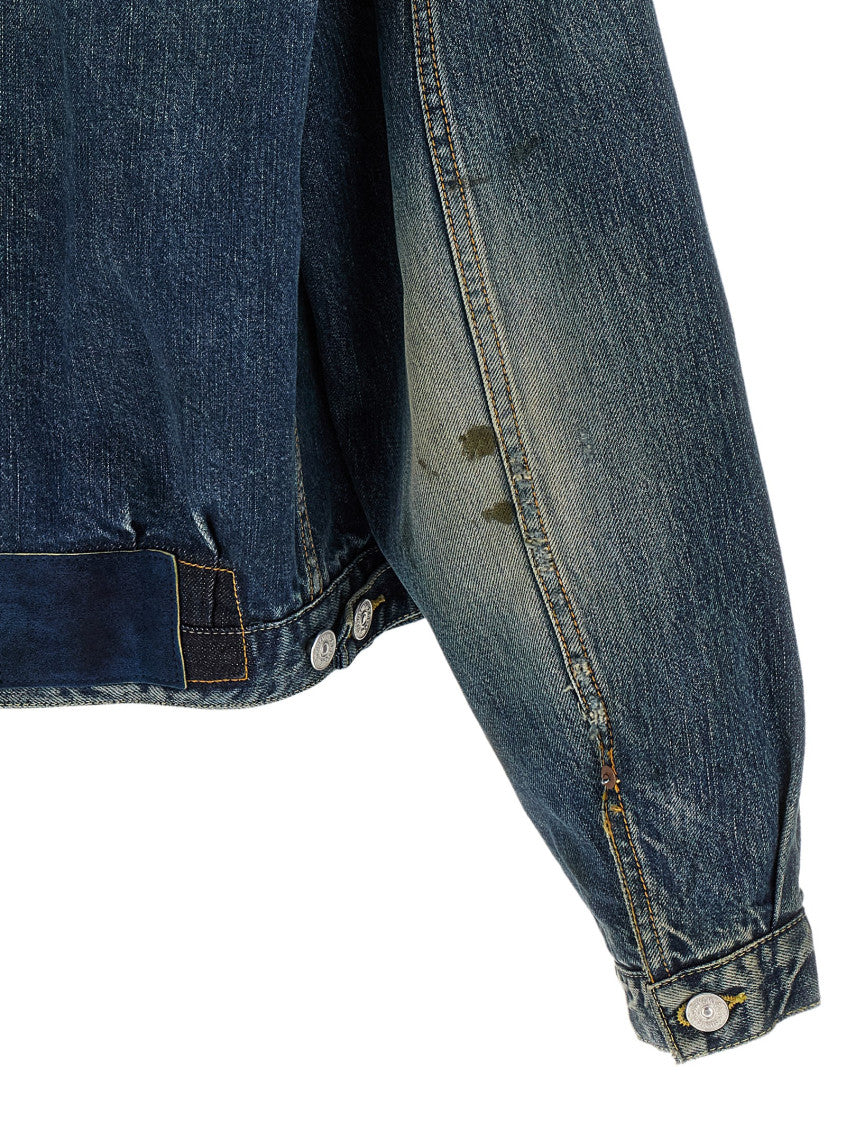 Navy Blue Distressed Jacket 4