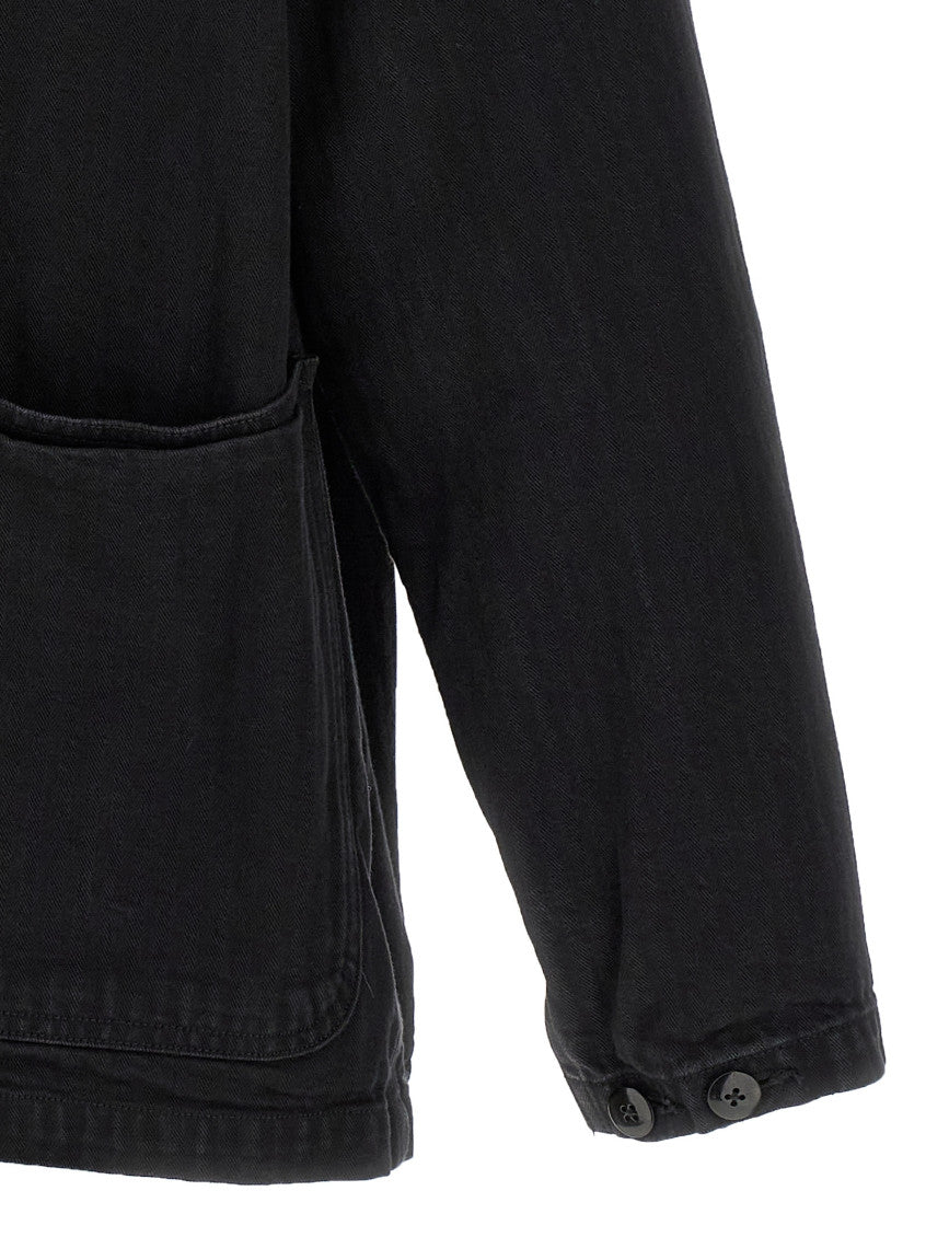 Black Shirt Collar Jacket 4
