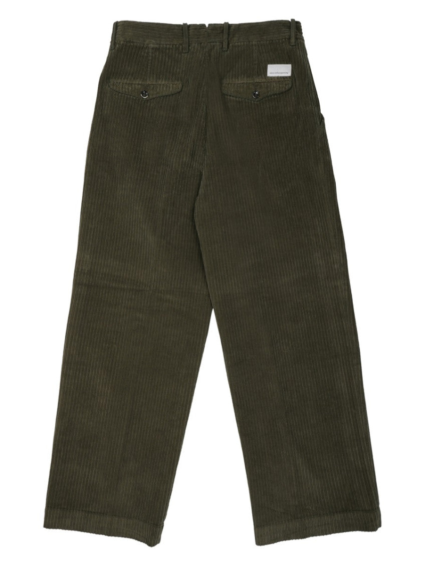 Olive Straight Corduroy Trousers 2