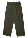 Olive Relaxed Pleated Trousers 1