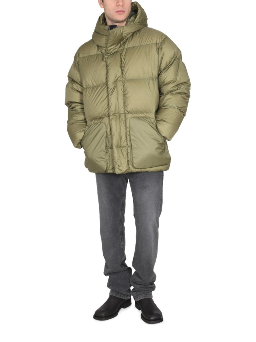 Olive Quilted Hood Jacket 3