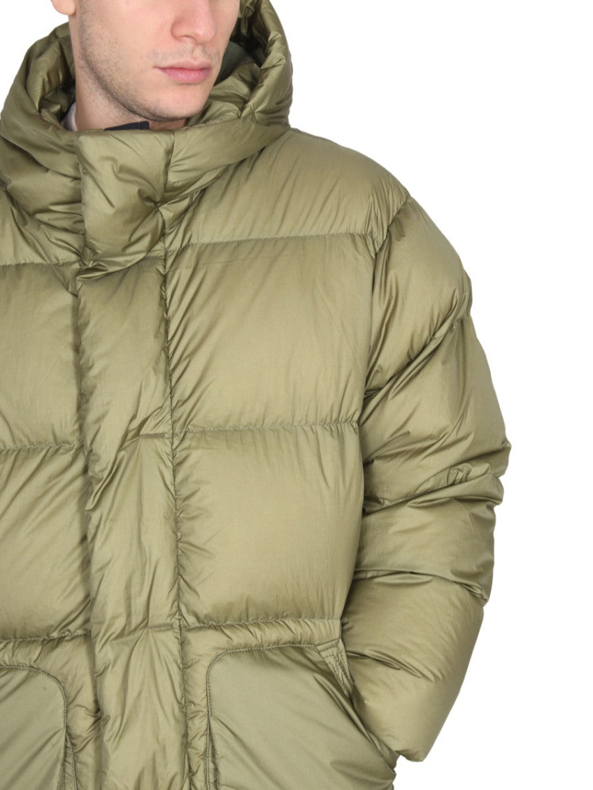 Olive Quilted Hood Jacket 4