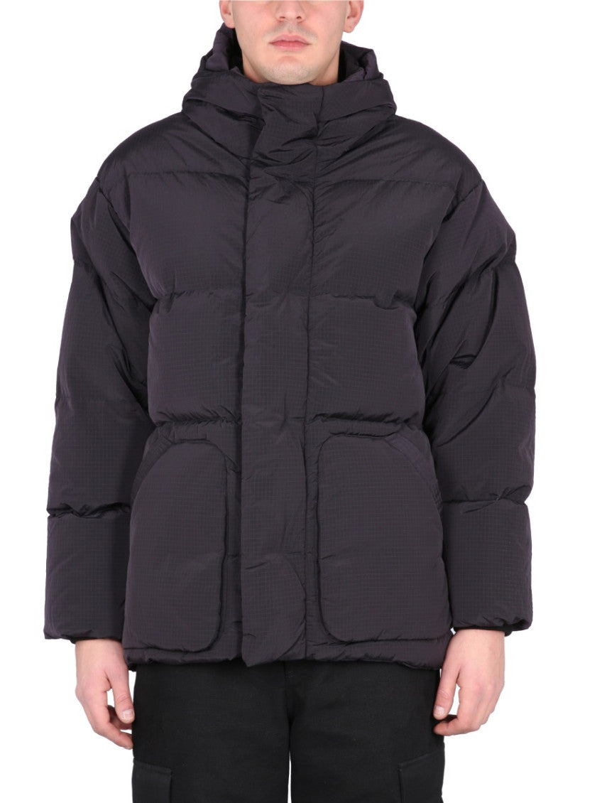 Black Quilted Hood Jacket 1