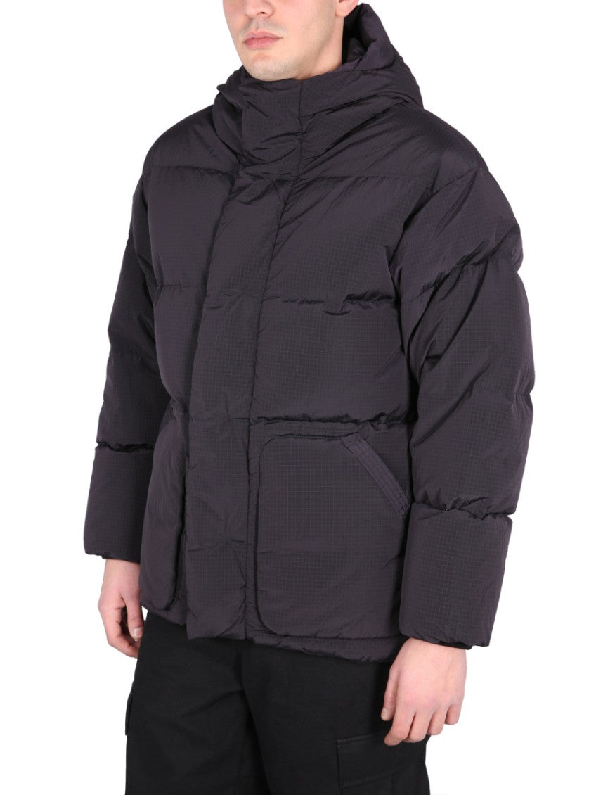 Black Quilted Hood Jacket 2