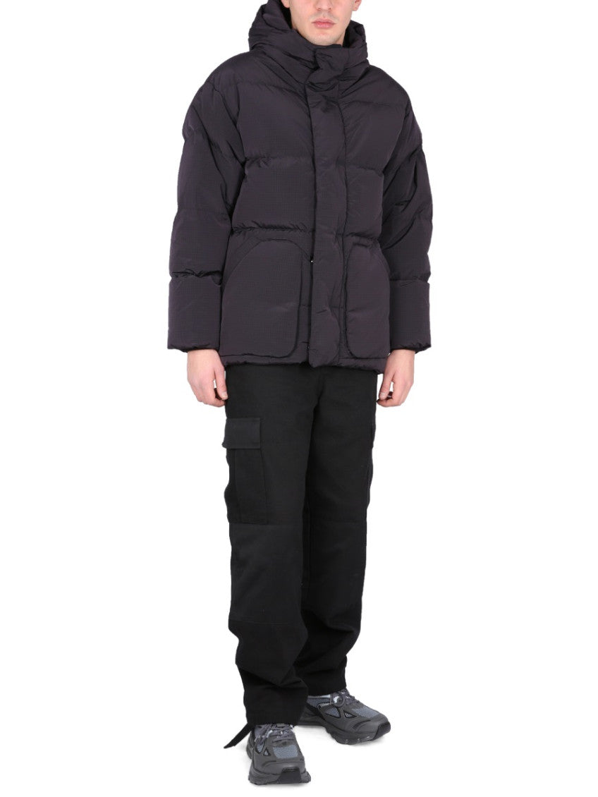 Black Quilted Hood Jacket 4